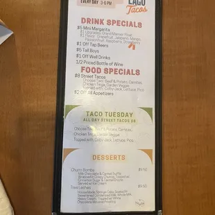 Happy Hour Menu