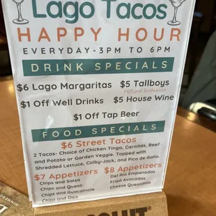 Happy Hour Menu