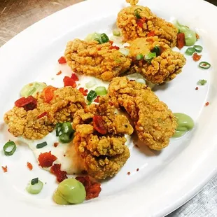 a plate of fried chicken