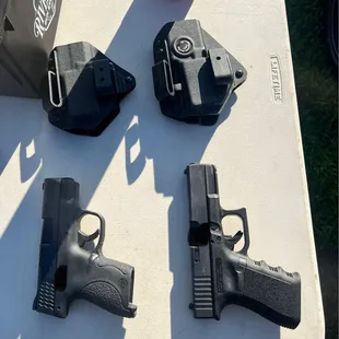Guns and holsters used during qualifying for my ccw.