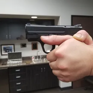 Proper handgun grip, along with proper fire arm handling.