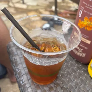 Almost done with my drink.