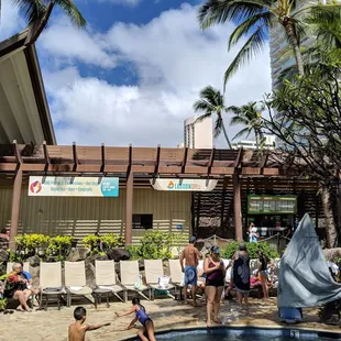 children playing in the water