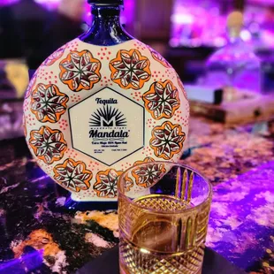 Mandala Extra Anejo. Chilled. $60.00.