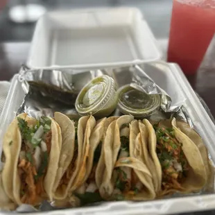 Tinga chicken ! With watermelon  juice drink!!