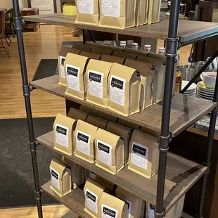 a display of coffee roasters