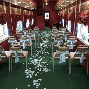 The Louisville &amp; Nashville 1929 Dining Car set for a recent wedding.