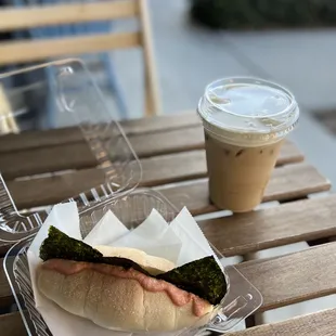 1/21/2022 mentai roll SO GOOD + melon cream latte