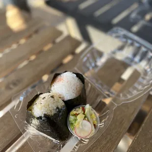 1/21/2022 takana mentai &amp; mentai mayo onigiri