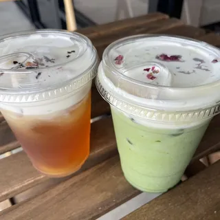 Matcha Rose Latte