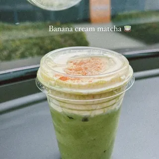 Banana Cream Matcha Latte