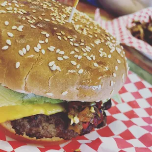 Green Chile Cheeseburger