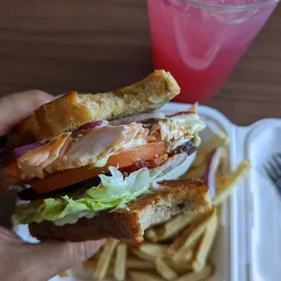 The Bomb Salmon Club &amp; prickly pear lemonade