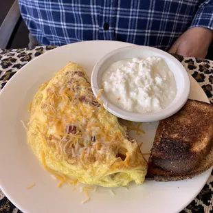Denver omelette with cottage cheese