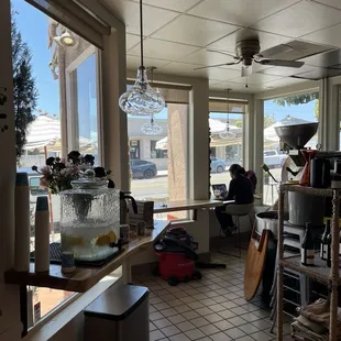 Small areas to sit and do work