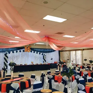 They transformed this hall into such an elegant 16th birthday party!  Would highly recommend!