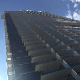 Staring up from my poolside chair