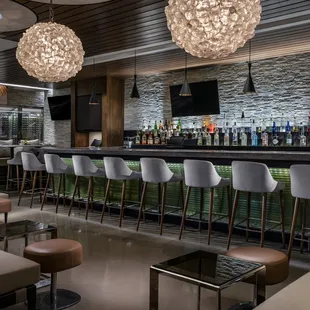 the bar and lounge area