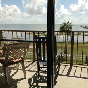 Nice big porch with patio furniture