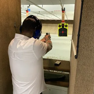Inside the shooting range