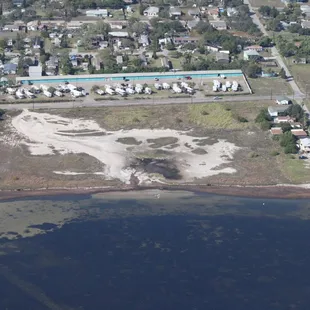 Aerial photo of the park!  Right on the Laguna Madre
