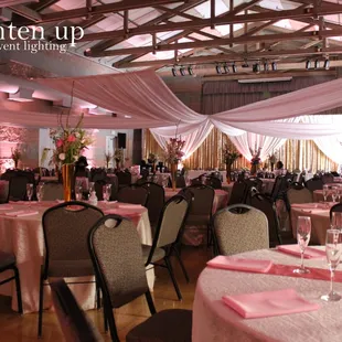 Brighten Up Laguna Town Hall Soft Pink Uplighting Room