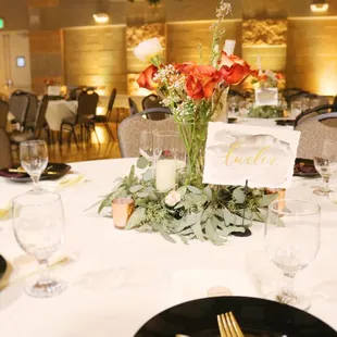 Laguna Town Hall Elk Grove Wedding Uplighting Sacramento Soft Gold Amber Uplighting | Brighten Up Event Lighting