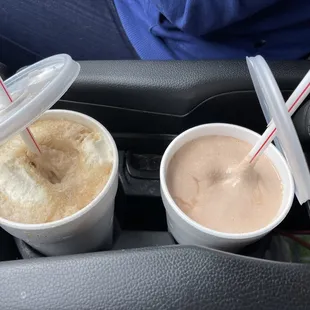 Pepsi float and chocolate shake!