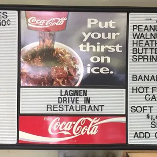 Ice Cream Menu