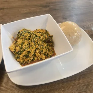 Egusi soup (beef) with Fufu