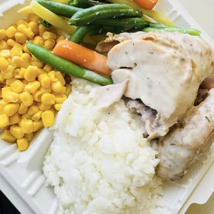 Mushroom Chicken with sides