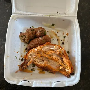 Chicken breast and seekh kabob