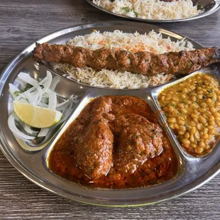 Lunch Combo (Chicken Kabab, Lentil curry, Chicken Curry)
