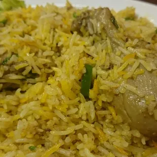 Chicken biryani, yum!