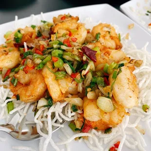 Salt and pepper shrimp! It's the best I've had, and I'm from NYC/Philly area.