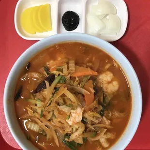 Seafood noodle soup