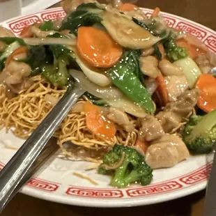Chicken pan fried noodles