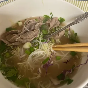 Beef pho (what's left)
