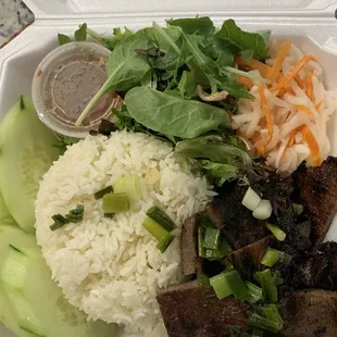 Grilled beef with rice