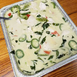 Green curry with chicken