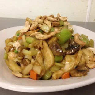 a plate of stir fried vegetables