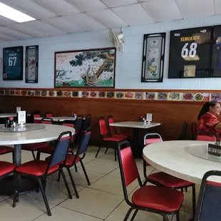 a woman sitting at a table