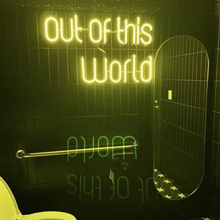 In case you were wondering..,even the restroom is out of this world.