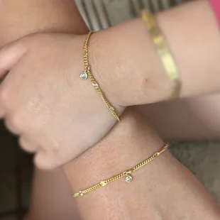 [[Mommy &amp; Me]] matching permanent bracelets + single charm