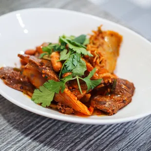 a plate of food on a table