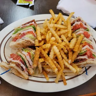 Turkey club sandwich
