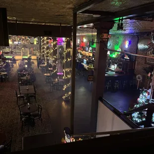 View from upstairs seating area