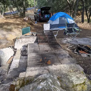 Site 112 improvised grill... Thanks Danny and Missy!