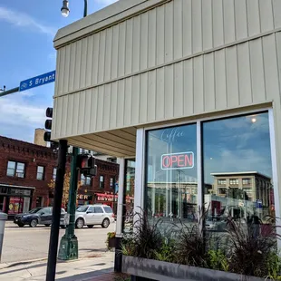 the outside of the building