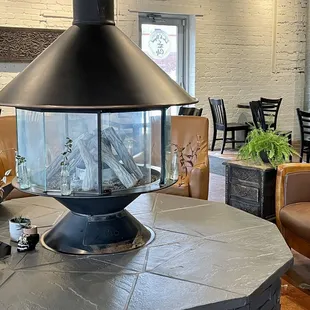 Fireplace to perch by